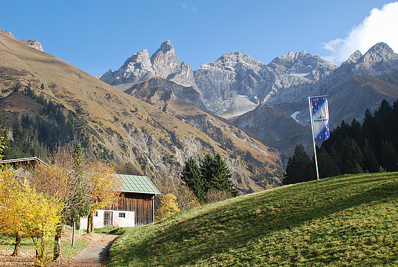 Blick auf den Allgäuer Hauptkamm vom Einödsbach