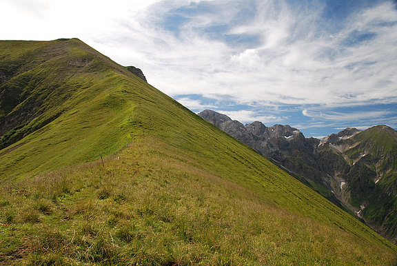 Gratverlauf am Spätengundkopf Gratverlauf am Spätengundkopf